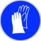 Symbol 255 - rund - "Handschutz benutzen"